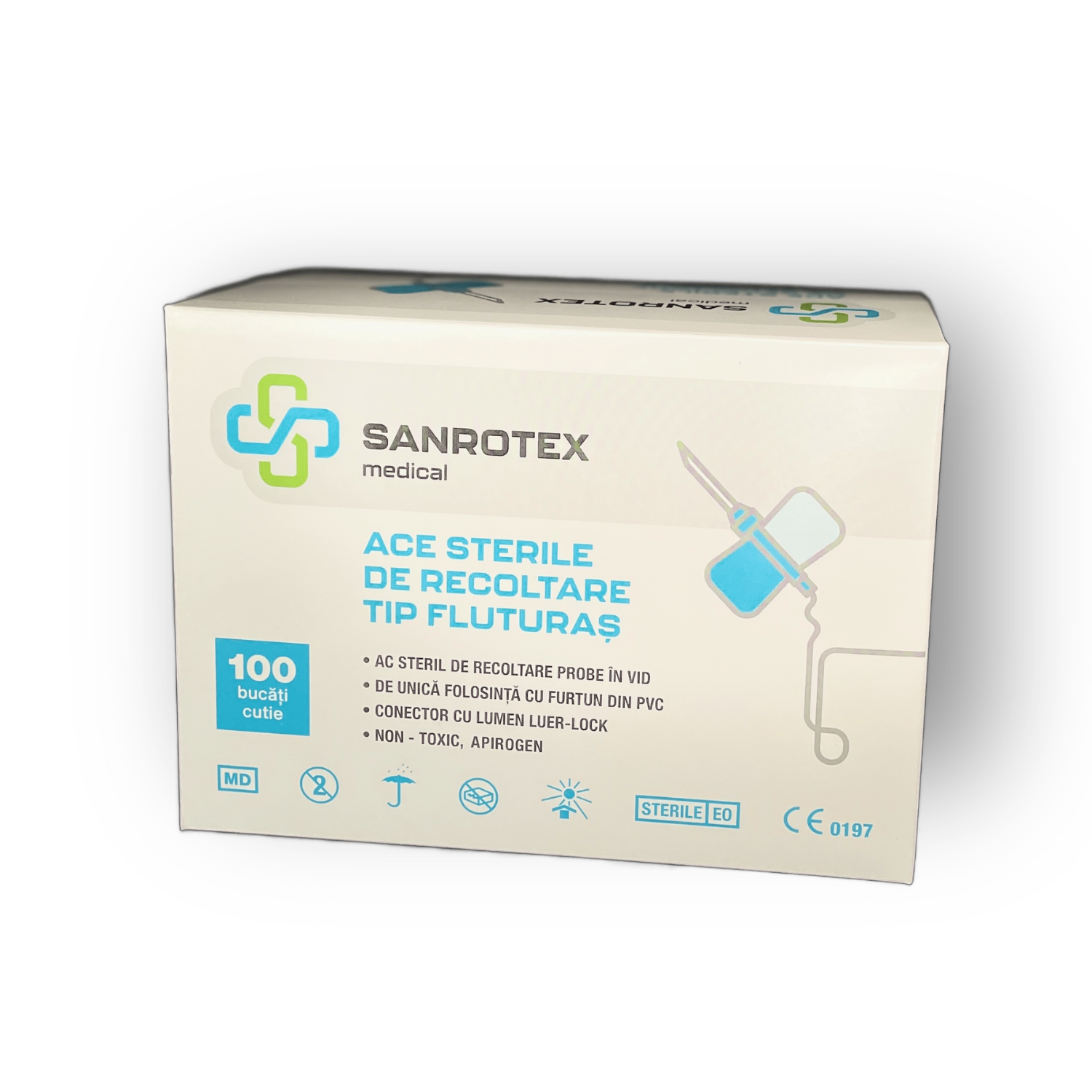 Ace recoltare tip fluturas cu Luer Lock 18G – 100 bucati
