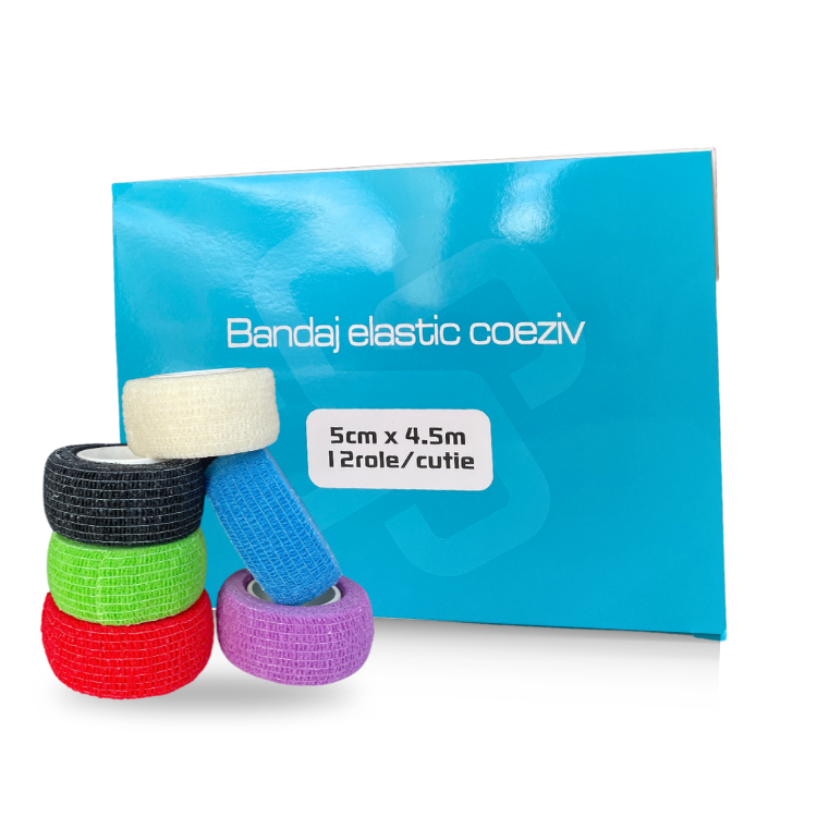 Bandaj elastic coeziv 5 cm x 4.5 m multicolor