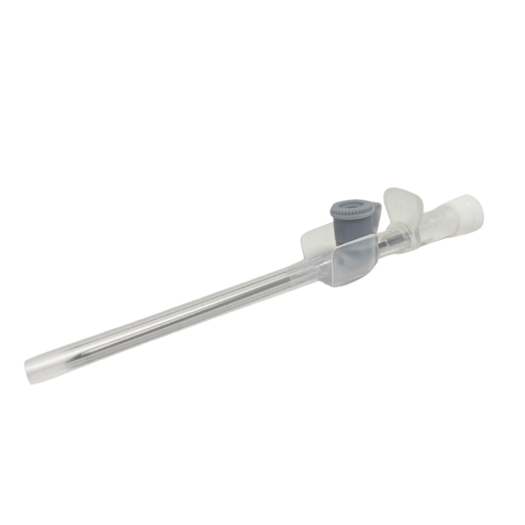Branula cu valva si aripioare 16G Gri – 100 bucati