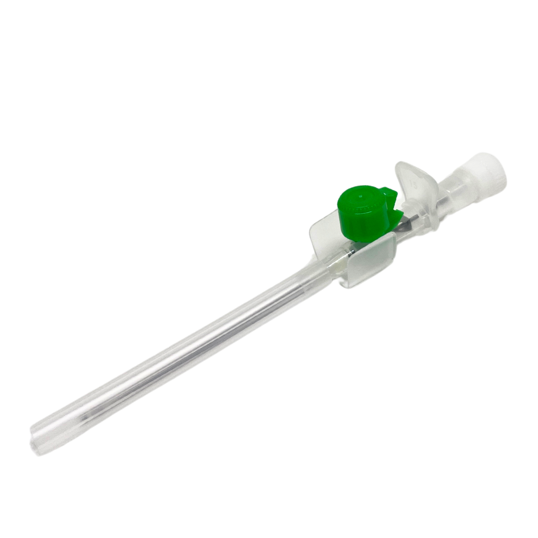 Branula SAFETY cu valva si aripioare 18G Verde – 100 bucati