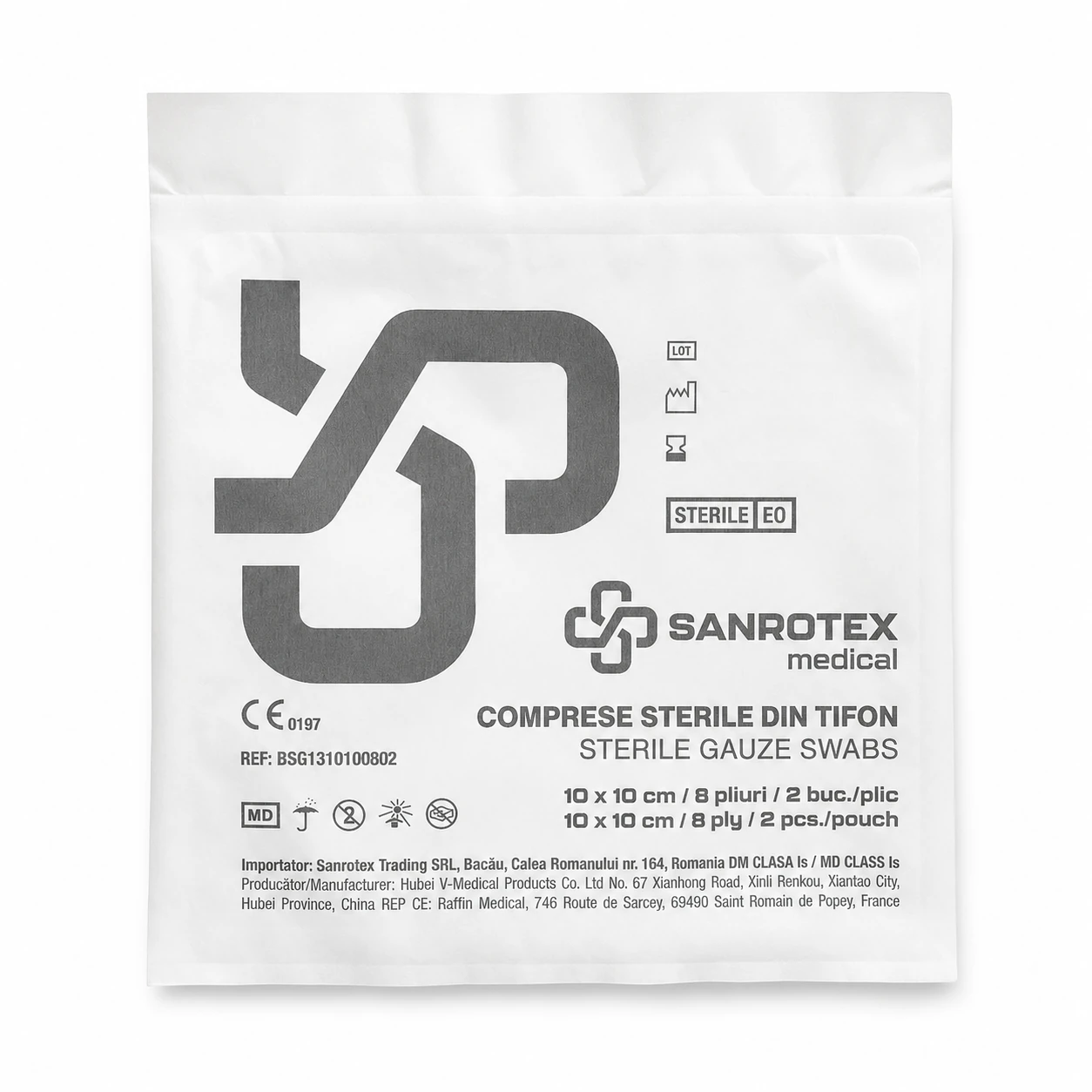 Comprese Sterile Tifon Pliate 10 x 10 cm