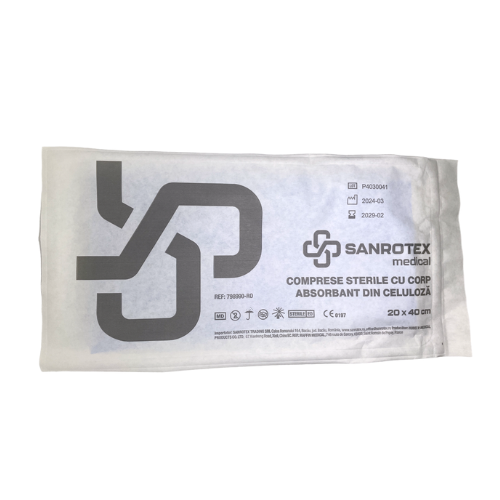 Comprese Sterile Absorbante Corp Celuloza 20X40 cm