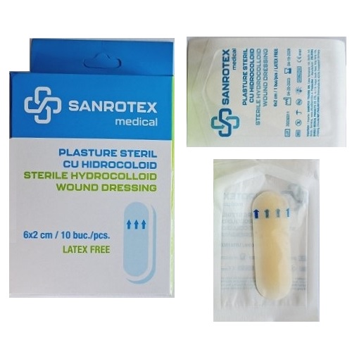 Plasture Hidrocoloid 6 cm x 2 cm 10 bucati