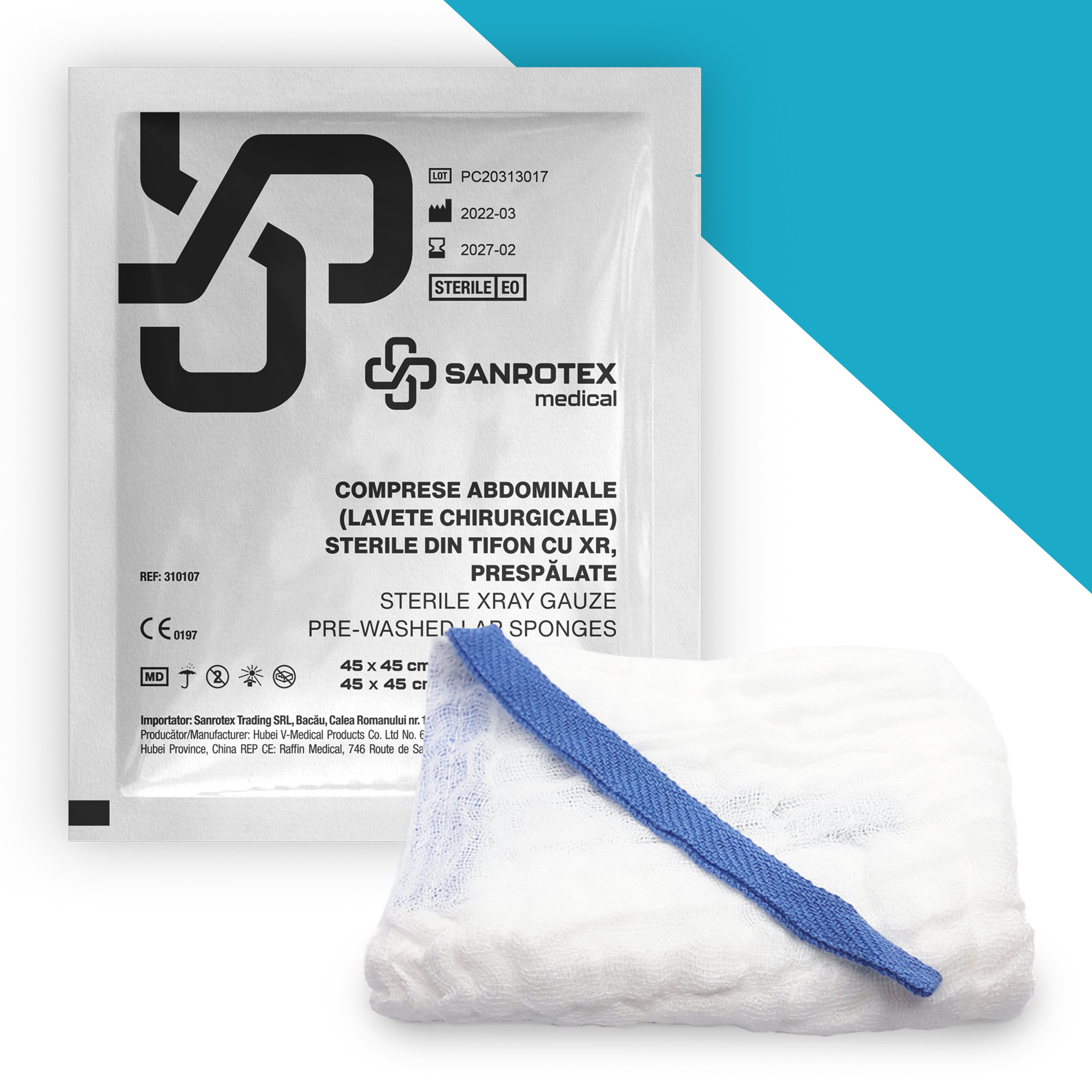 Lavete Chirurgicale Sterile cu Fir Radioopac XR
