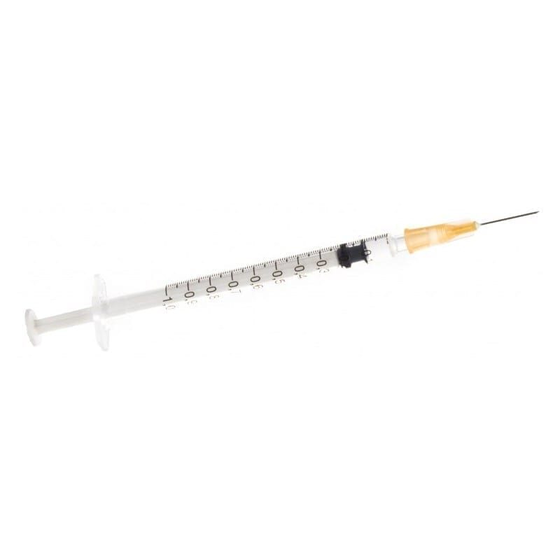 Seringa Insulina Sterila 1ml ac detasabil 26G x 1/2″ 100 bucati