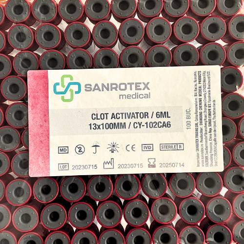 Vacutainer Biochimie 6 ml dop ROSU cu Clot Activator 100 bucati