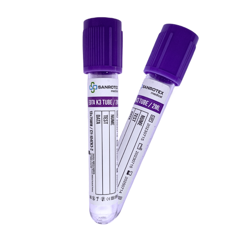 Vacutainer Hematologie K3 EDTA 2ml dop MOV 100 bucati